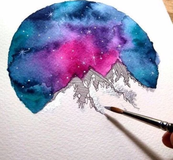 Рисунки акварелью для срисовки