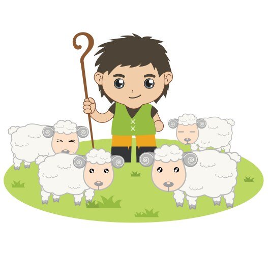 Пастух на прозрачном фоне