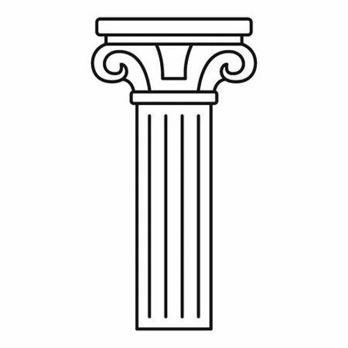 Коринфская колонна контур