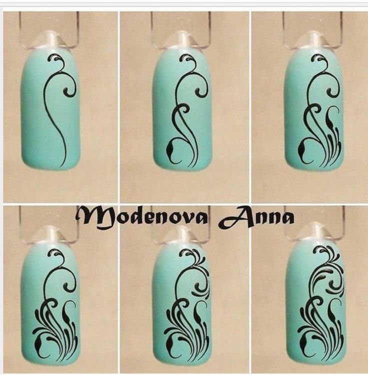 Схемы рисования на ногтях