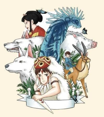 Princess Mononoke Lady eboshi Art