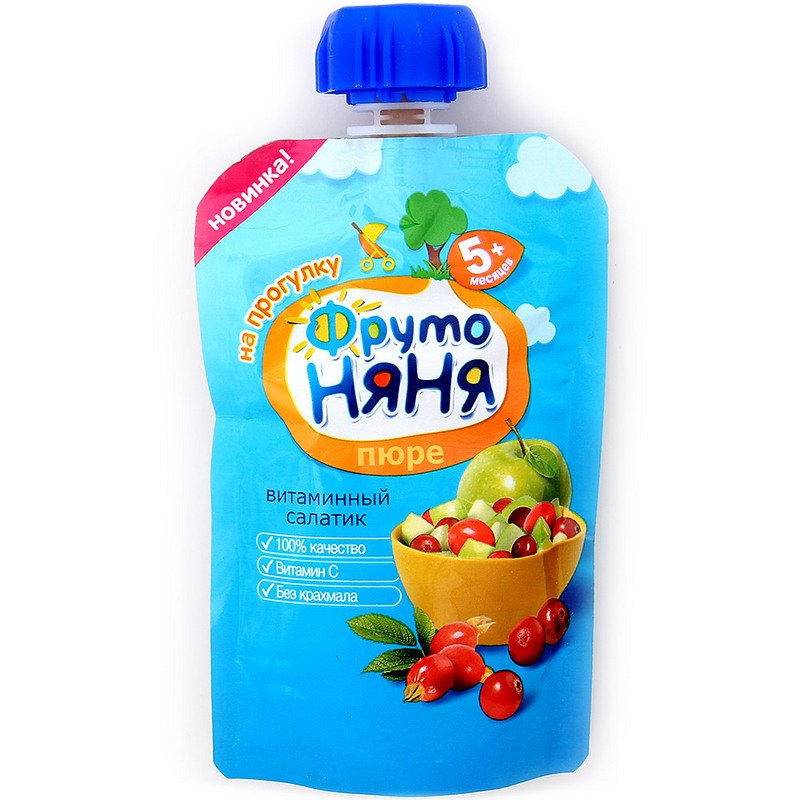 ФРУТОНЯНЯ пюре витаминный салатик 90г
