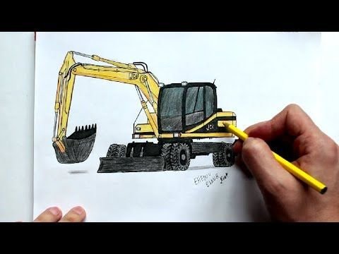 Экскаватор карандашом