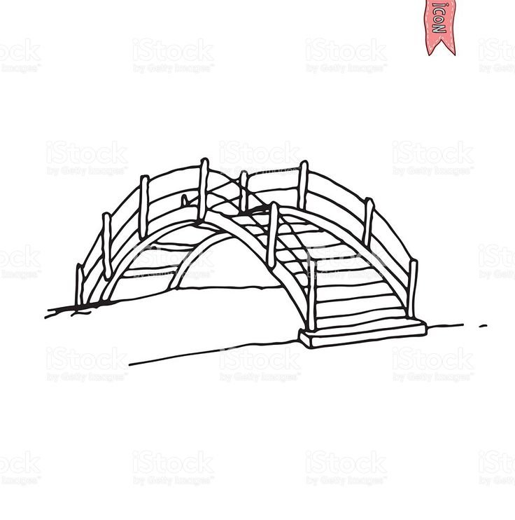 Мостик раскраска