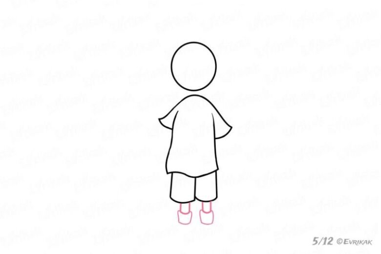 Мальчик рисунок в простых линиях