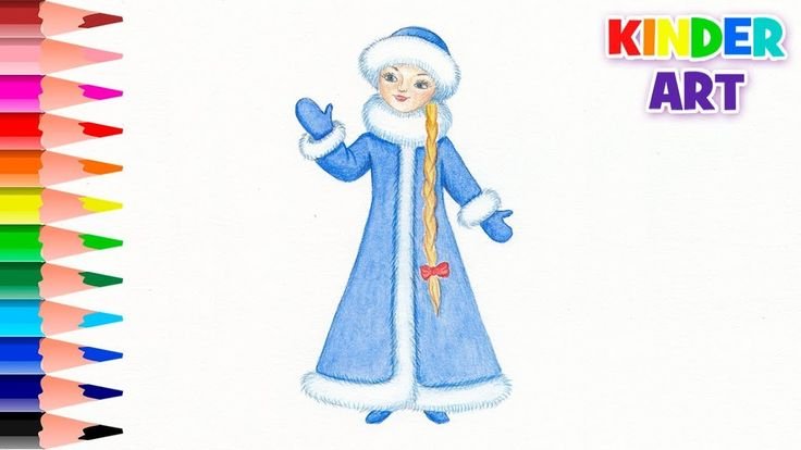 Рисунок Снегурочки карандашом