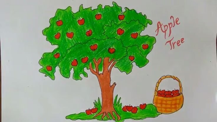 Дерево на ватмане нарисовать