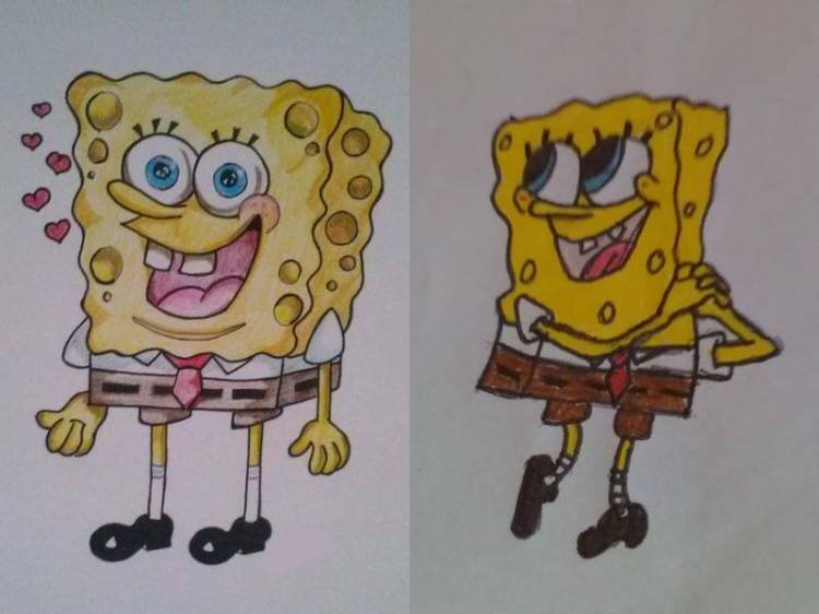 Губки нарисованные