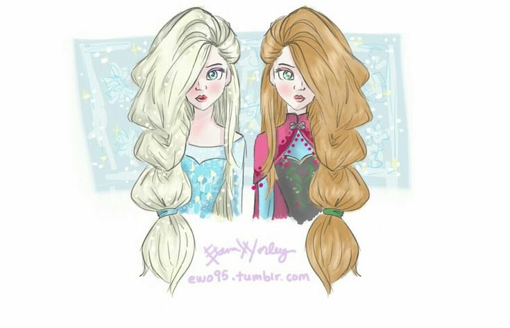 Срисовка рисунков принцесс Дисней Эльза
