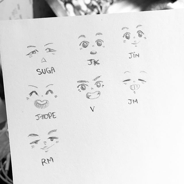 Корейские рисунки для срисовки