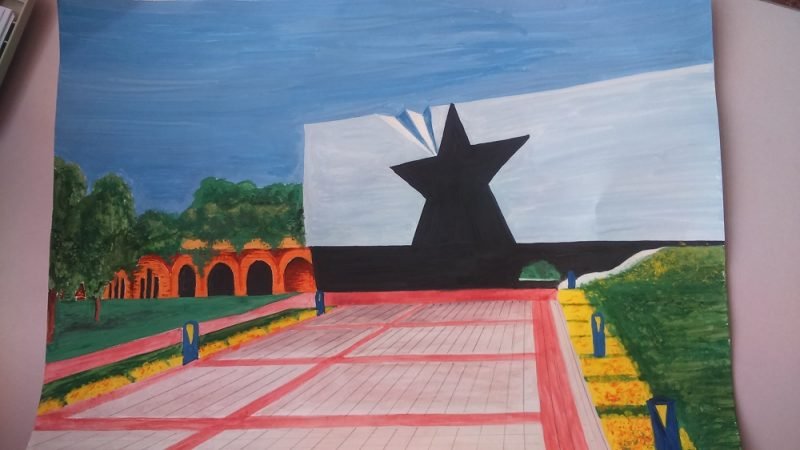 Детский рисунок Брестской крепости