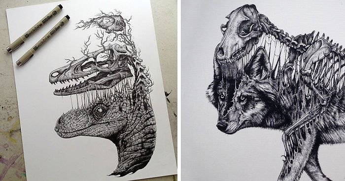 Рисунки необычных животных