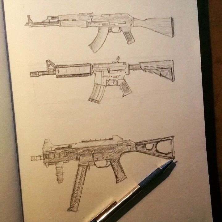 АК 12 карандашом