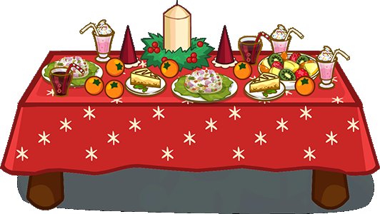 Новогодний стол рисунок