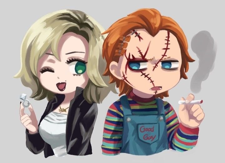 Кукла Чаки и Тиффани арт