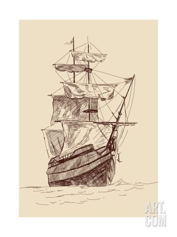 Парусник рисунок