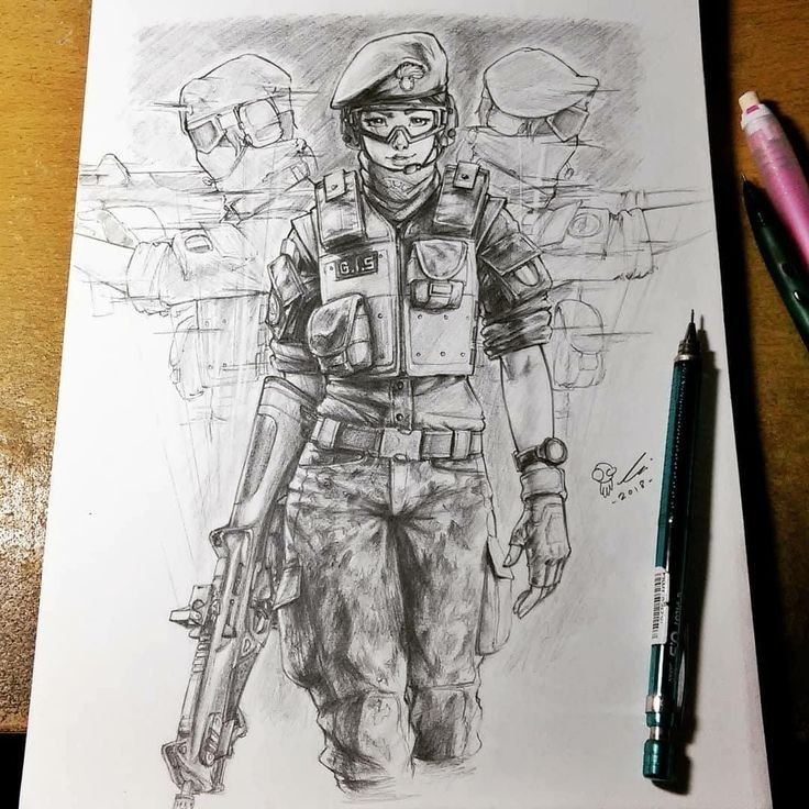 Военные рисунки карандашом