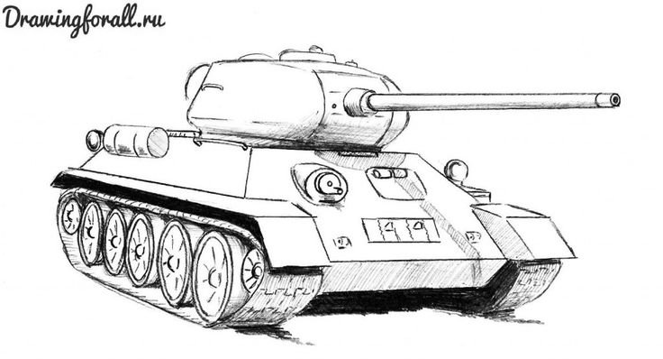 Танк т-34 85 рисунок