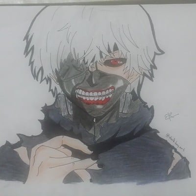 Канеки Кен рисунок