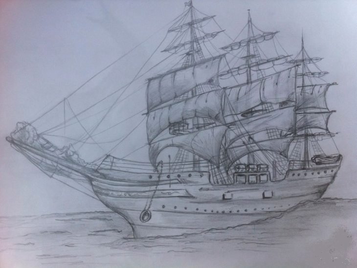 Парусник рисунок