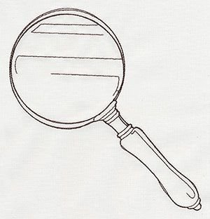 Лупа "ракетка" Magnifying Glass