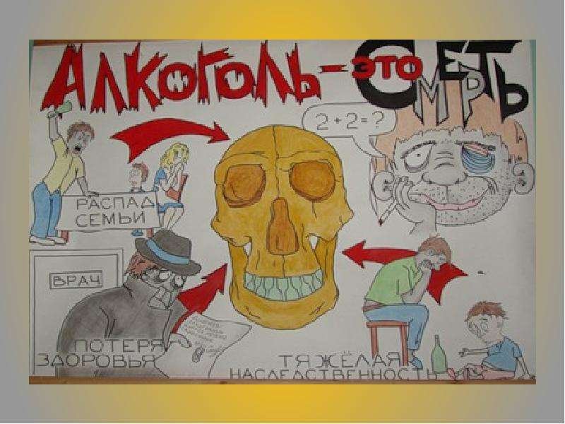 Плакат о вреде алкоголя