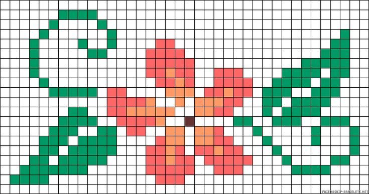 Рисование по клеточкам цветы