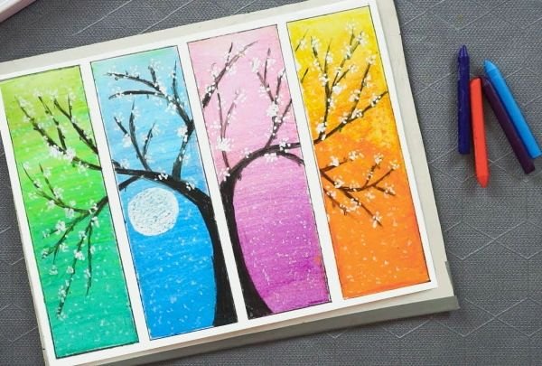 Рисунок краской легко на бумагу