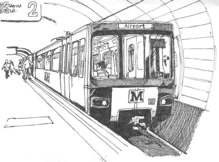 Вагон метро раскраска