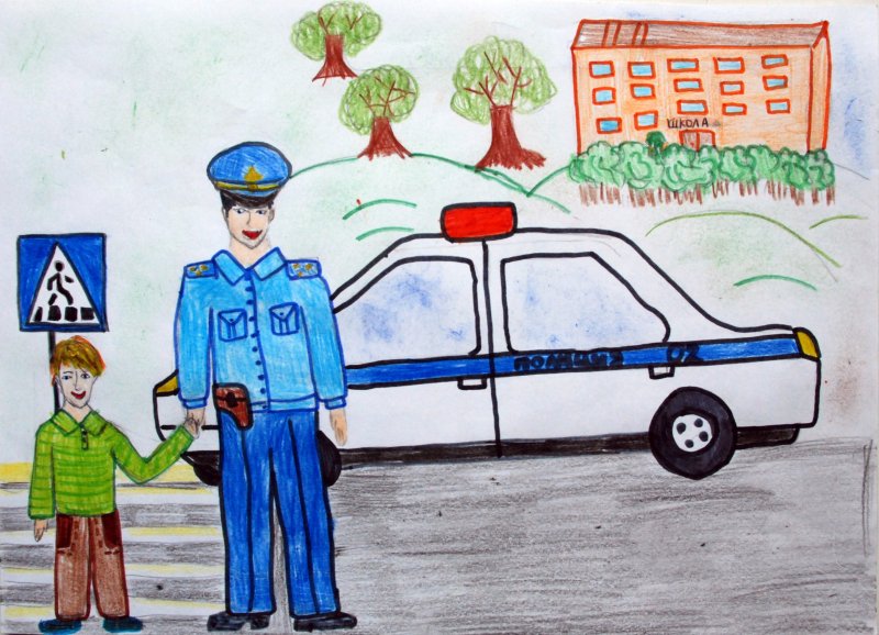 Рисунок ко Дню полиции