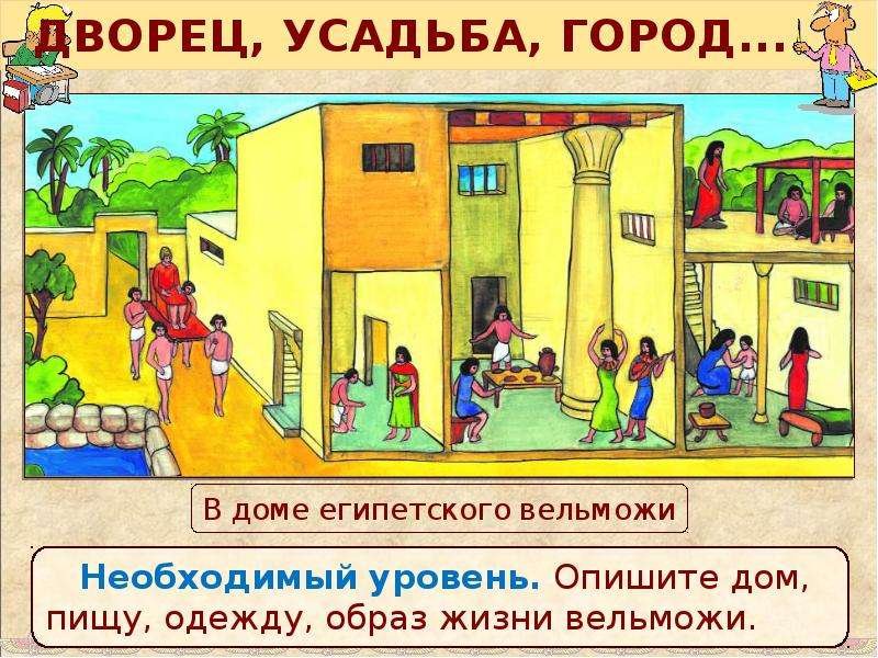 Жизнь вельможи в древнем Египте рисунок