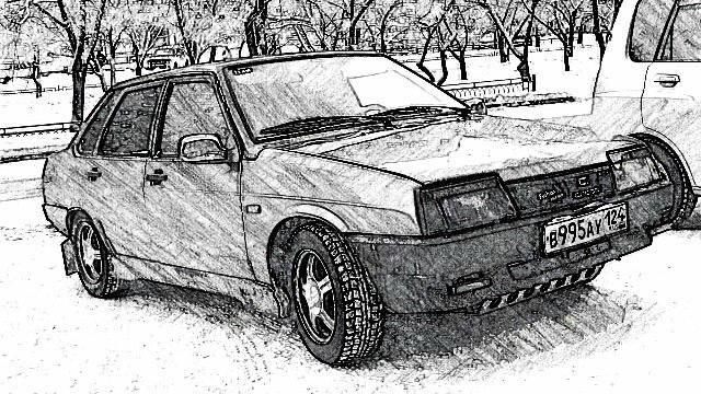 ВАЗ 21099 рисунок