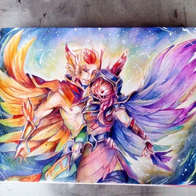 Xayah and rakan Art