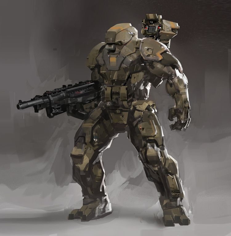 Боевой экзоскелет Sci-Fi