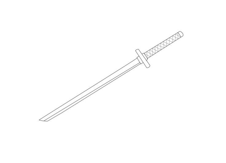 Эскиз катаны