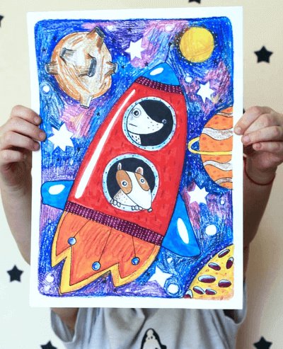 Космические рисунки для детей