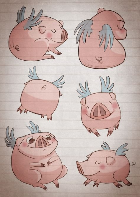 Милая Свинка рисунок