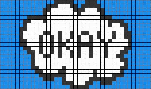 Рисунки по клеточкам облачко