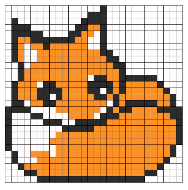 Пиксельные рисунки на клеточках