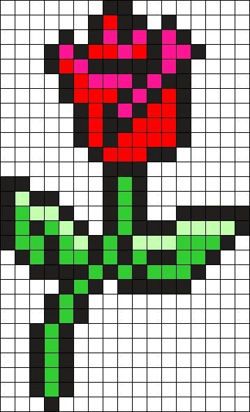 Рисунки по клеточкам цветы