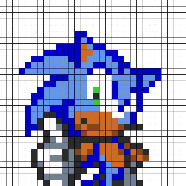 Соник пиксель арт 32x32