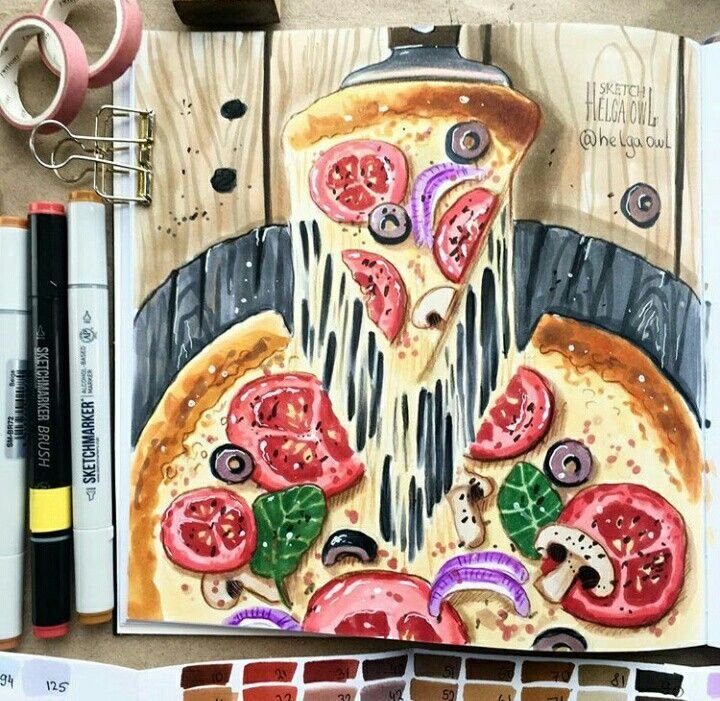 Красивые рисуночки еды