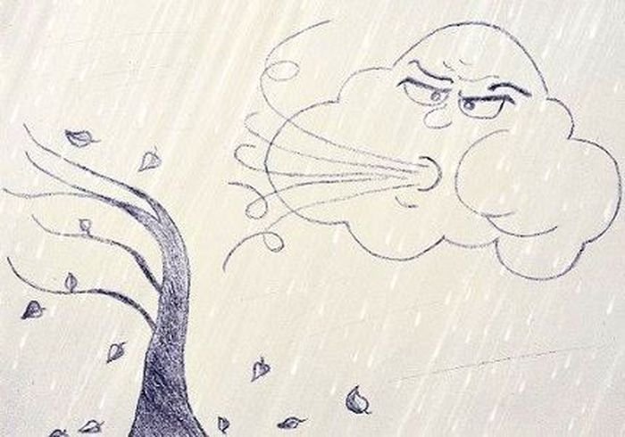 Рисунок на тему ветер