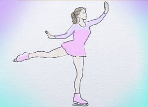 Легкие рисунки фигуристок