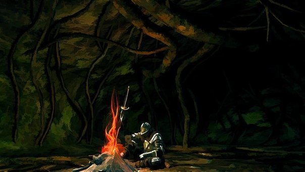 Dark Souls 3 костер арт