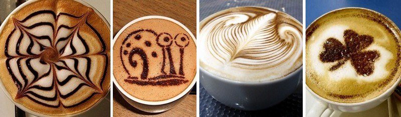 Как делать рисунки на кофе