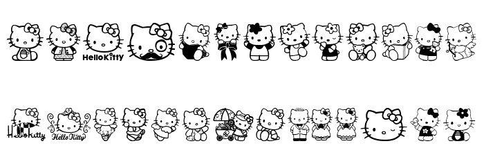 Шрифт hello Kitty