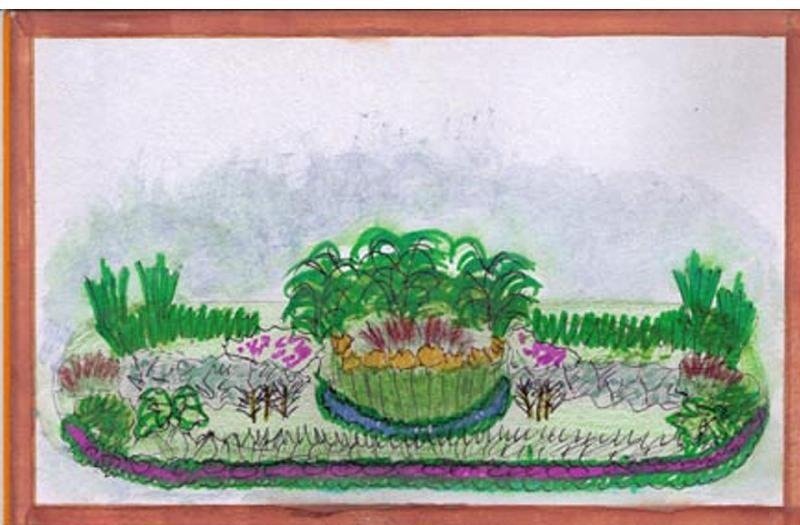Клумба для рисования