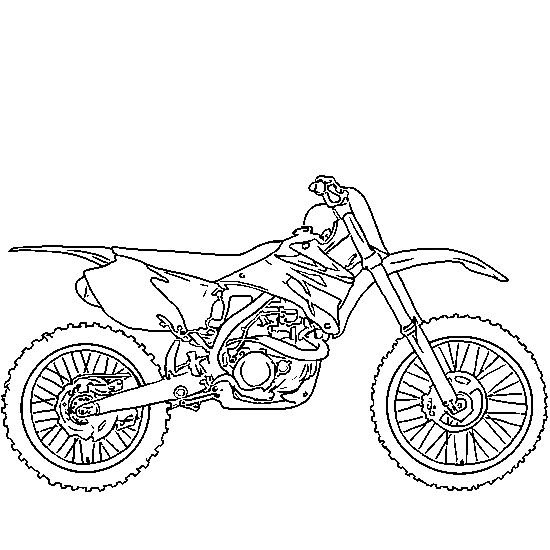 Питбайк раскраска ТТР 125