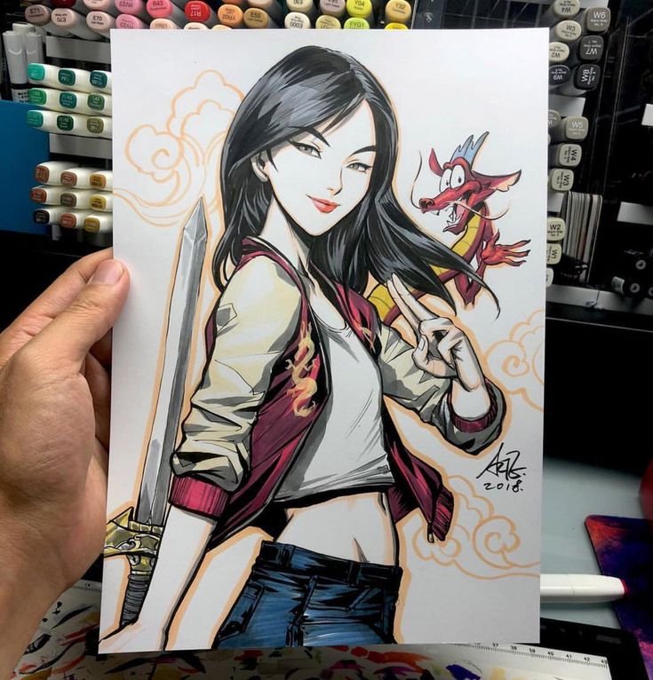 Арты маркерами